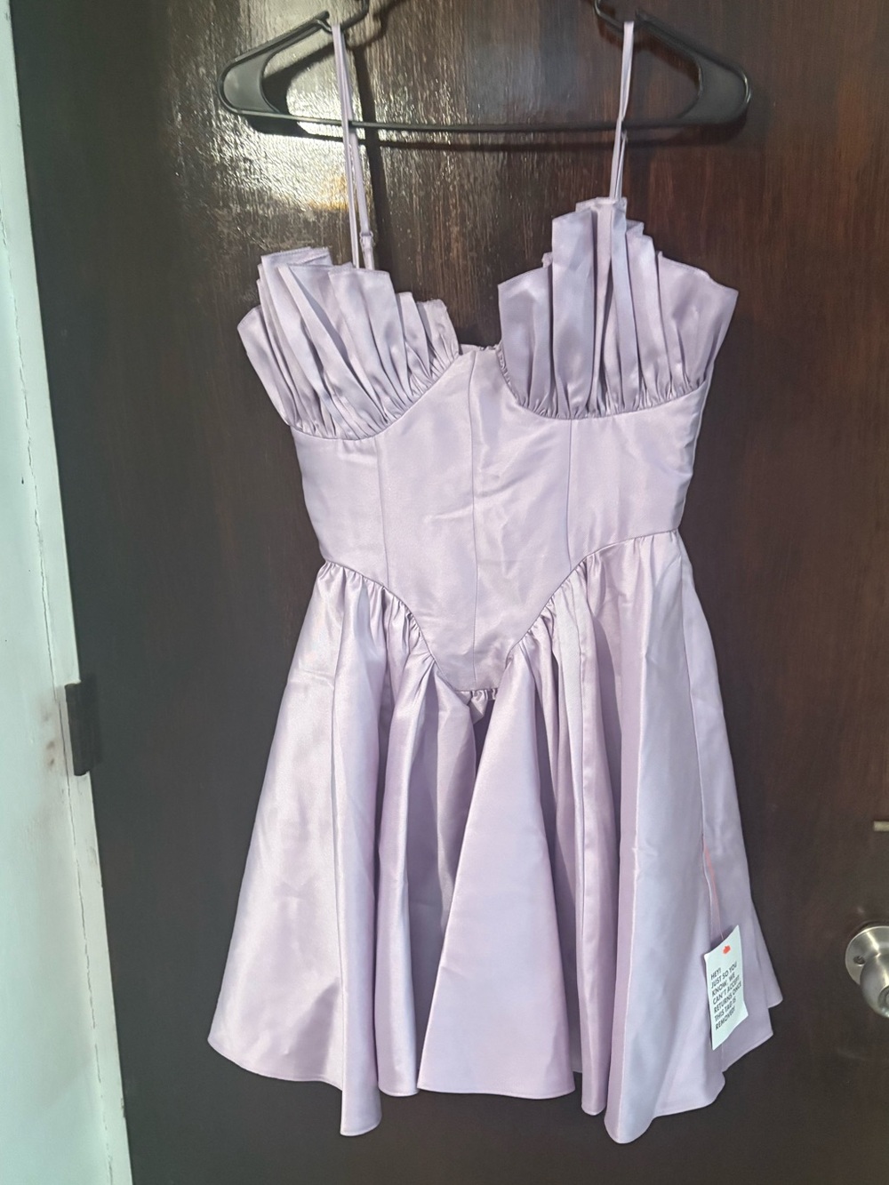 NWT ASOS Lilac Pleated Bodice Mini Dress. Size 4.